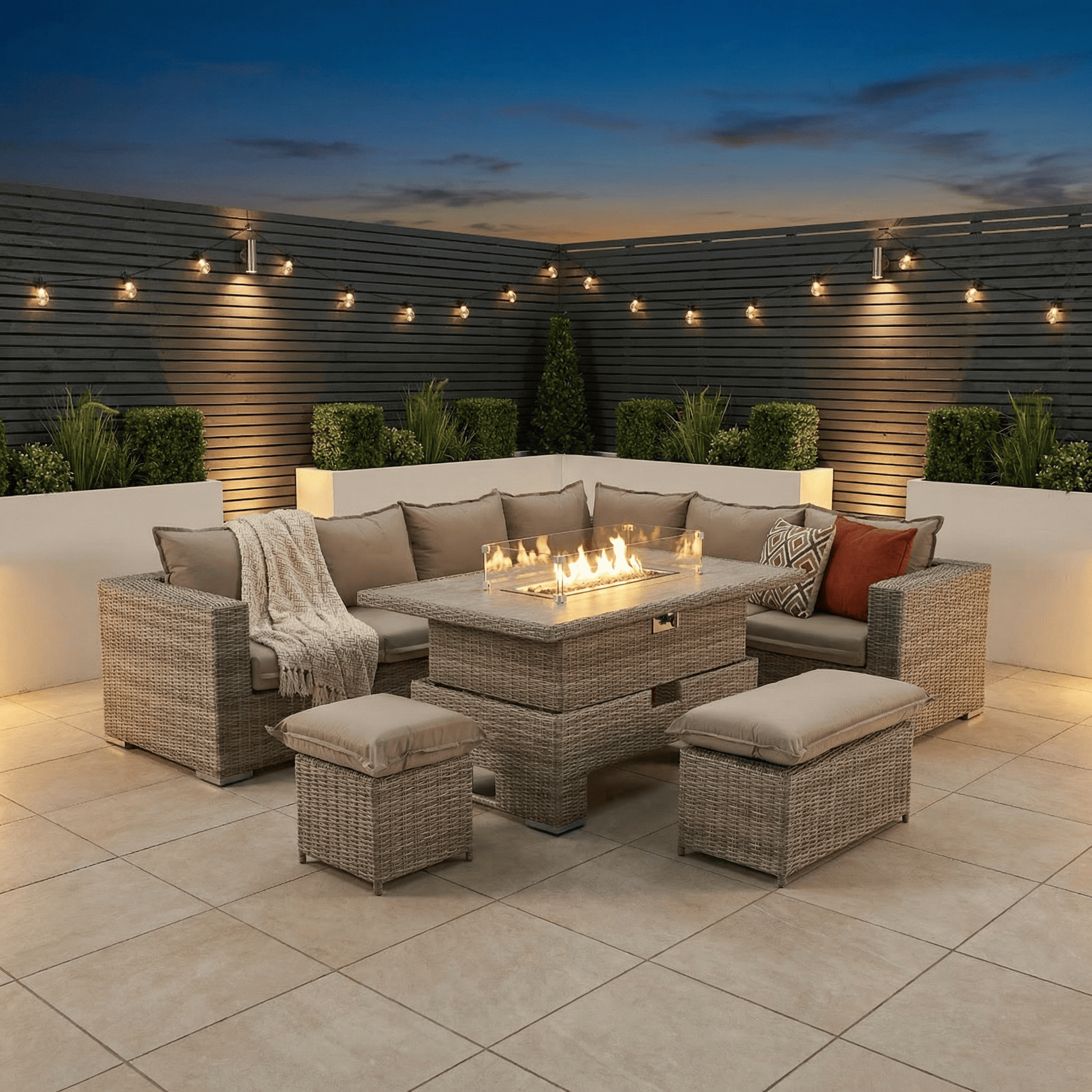 Gardening  -  Fable Corner Firepit Set  -  60485943
