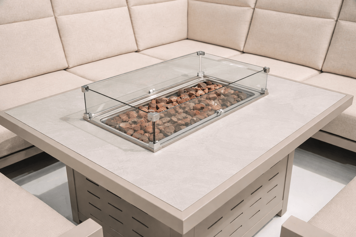 Gardening  -  Cadence Corner Firepit Set - Natural  -  60485948