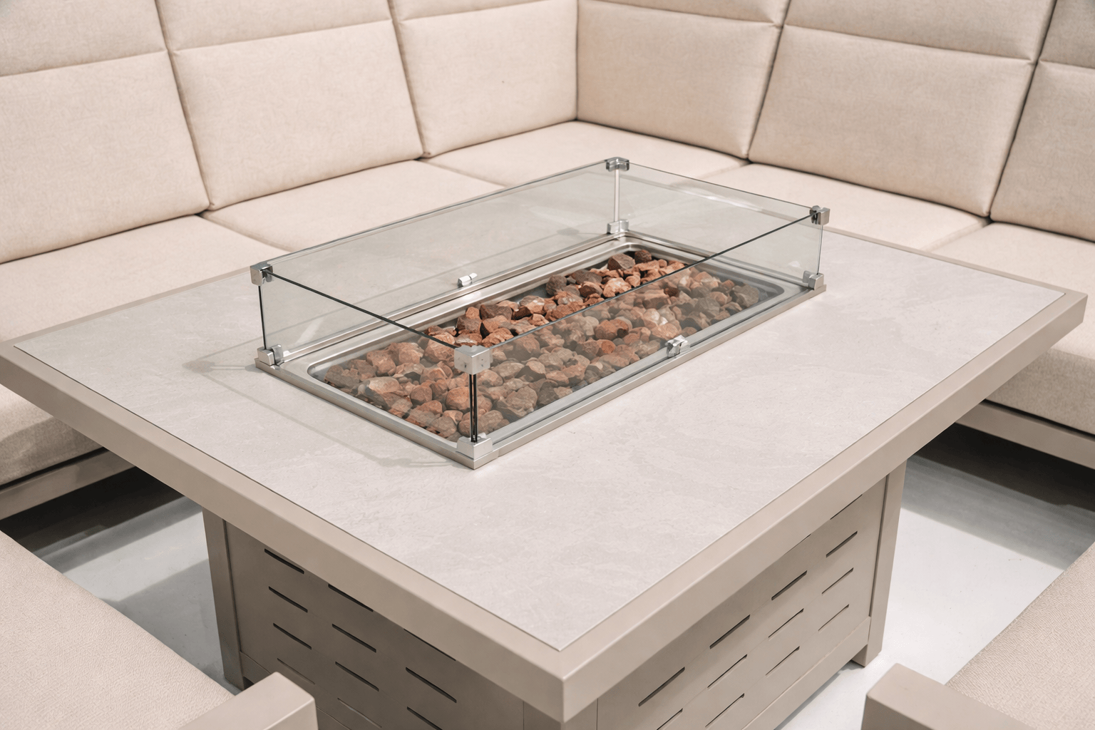 Gardening  -  Cadence Corner Firepit Set - Natural  -  60485948