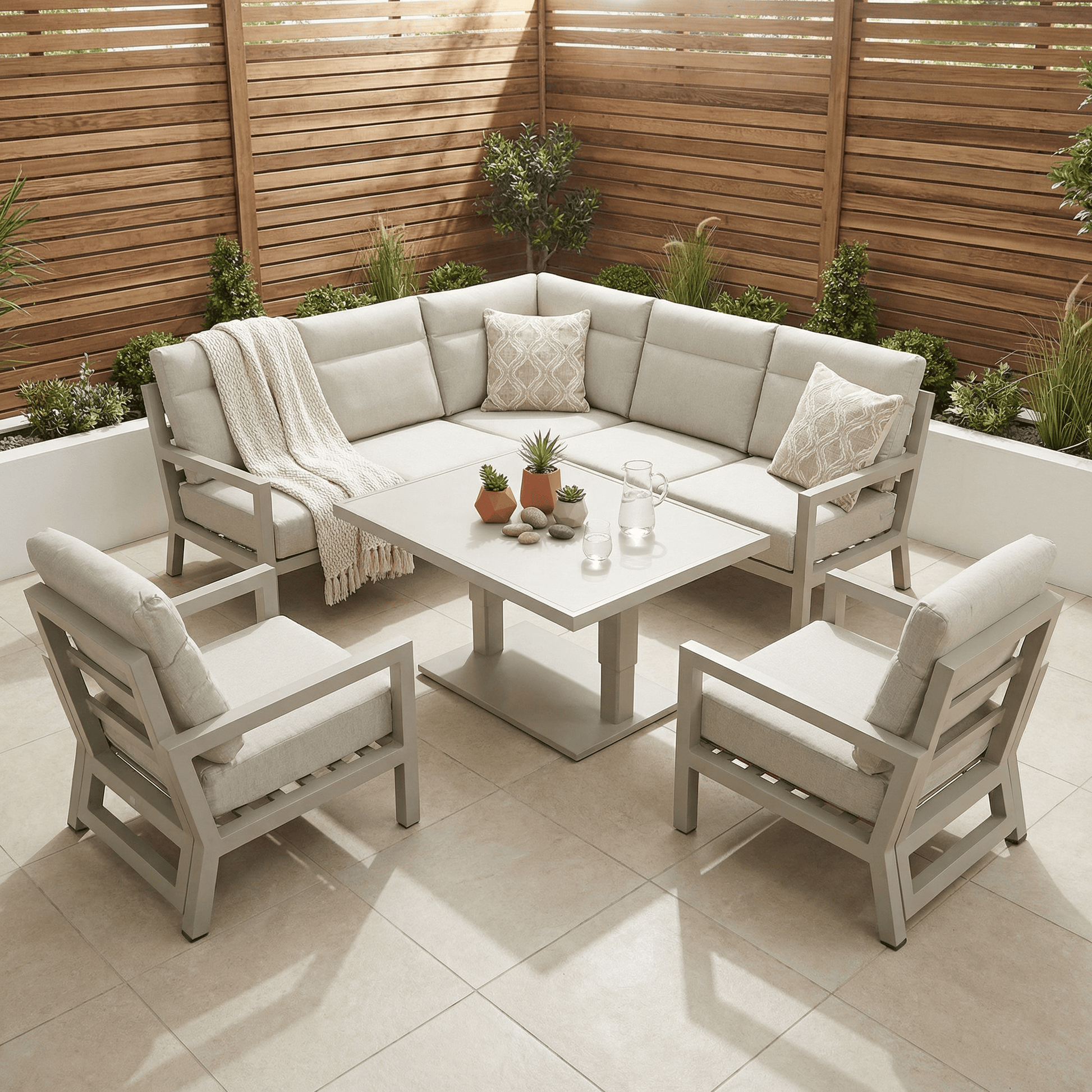 Gardening  -  Cadence Rise & Fall Corner Set - Natural  -  60485949