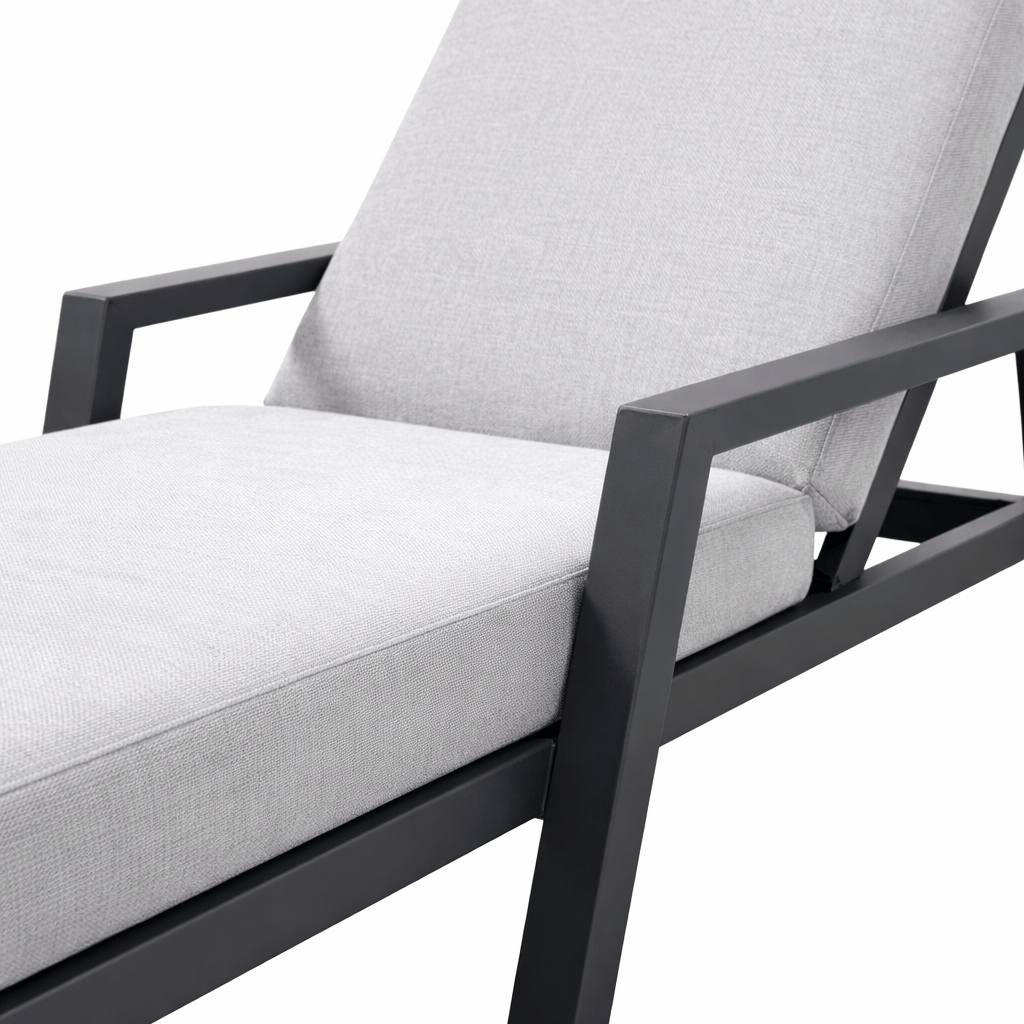 Gardening  -  Sola Lounger & Side Table - Grey  -  60485952