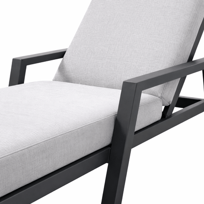 Gardening  -  Sola Lounger & Side Table - Grey  -  60485952
