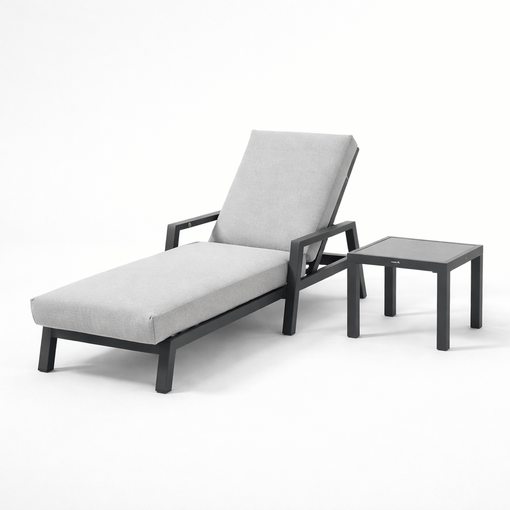 Gardening  -  Sola Lounger & Side Table - Grey  -  60485952