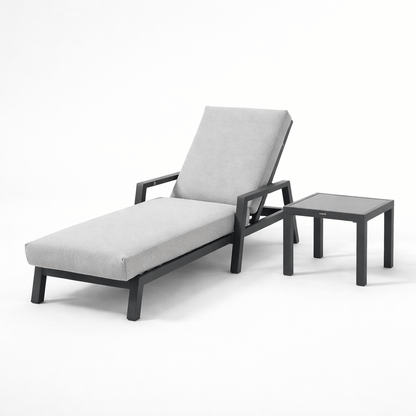 Gardening  -  Sola Lounger & Side Table - Grey  -  60485952