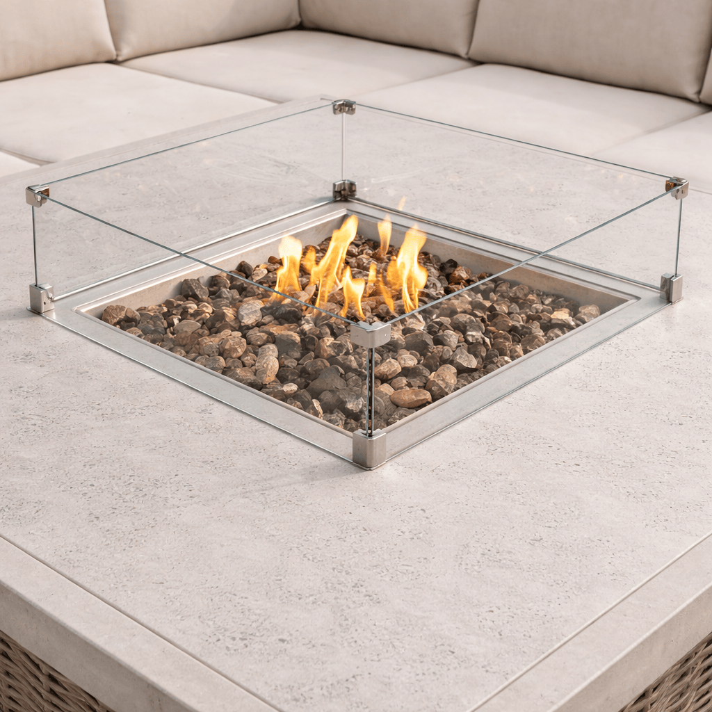 Gardening  -  Croftwood Corner Firepit Set - Natural  -  60485954