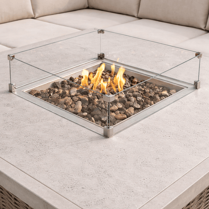 Gardening  -  Croftwood Corner Firepit Set - Natural  -  60485954