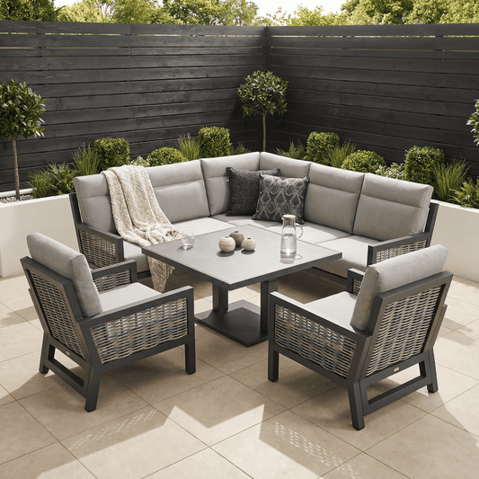 Gardening  -  Ascot Rise & Fall Corner Set - Grey  -  60485955