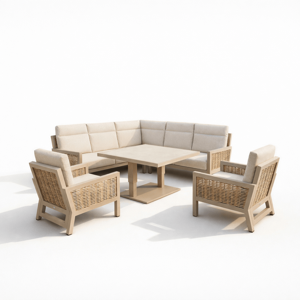 Gardening  -  Croftwood Rise & Fall Corner Set - Natural  -  60485956