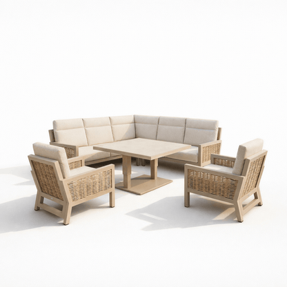 Gardening  -  Croftwood Rise & Fall Corner Set - Natural  -  60485956