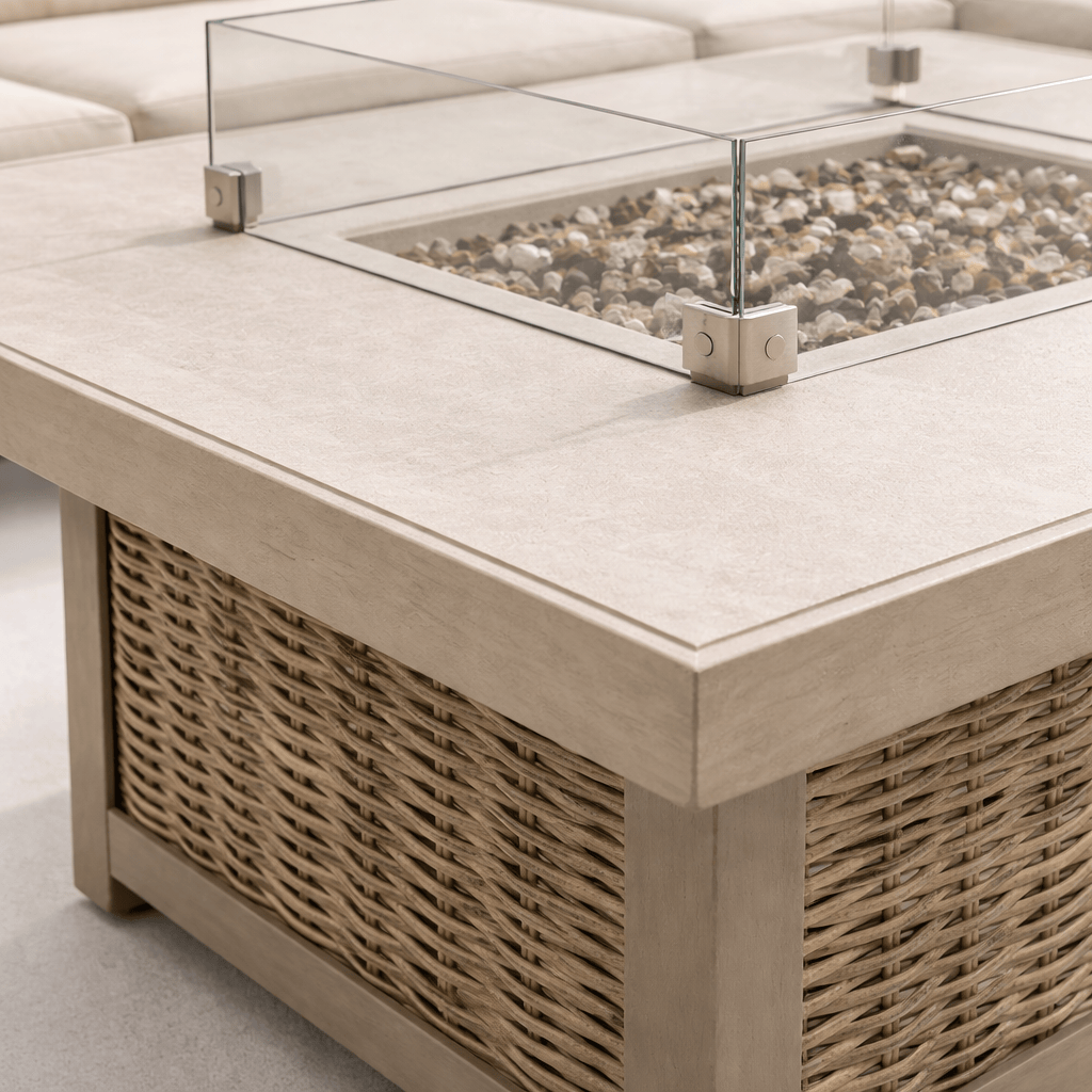 Gardening  -  Croftwood Firepit Bench Set - Natural  -  60485958