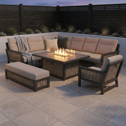 Gardening  -  Ascot XL Firepit Set - Grey  -  60485962