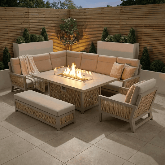 Gardening  -  Croftwood XL Firepit Set - Natural  -  60485963