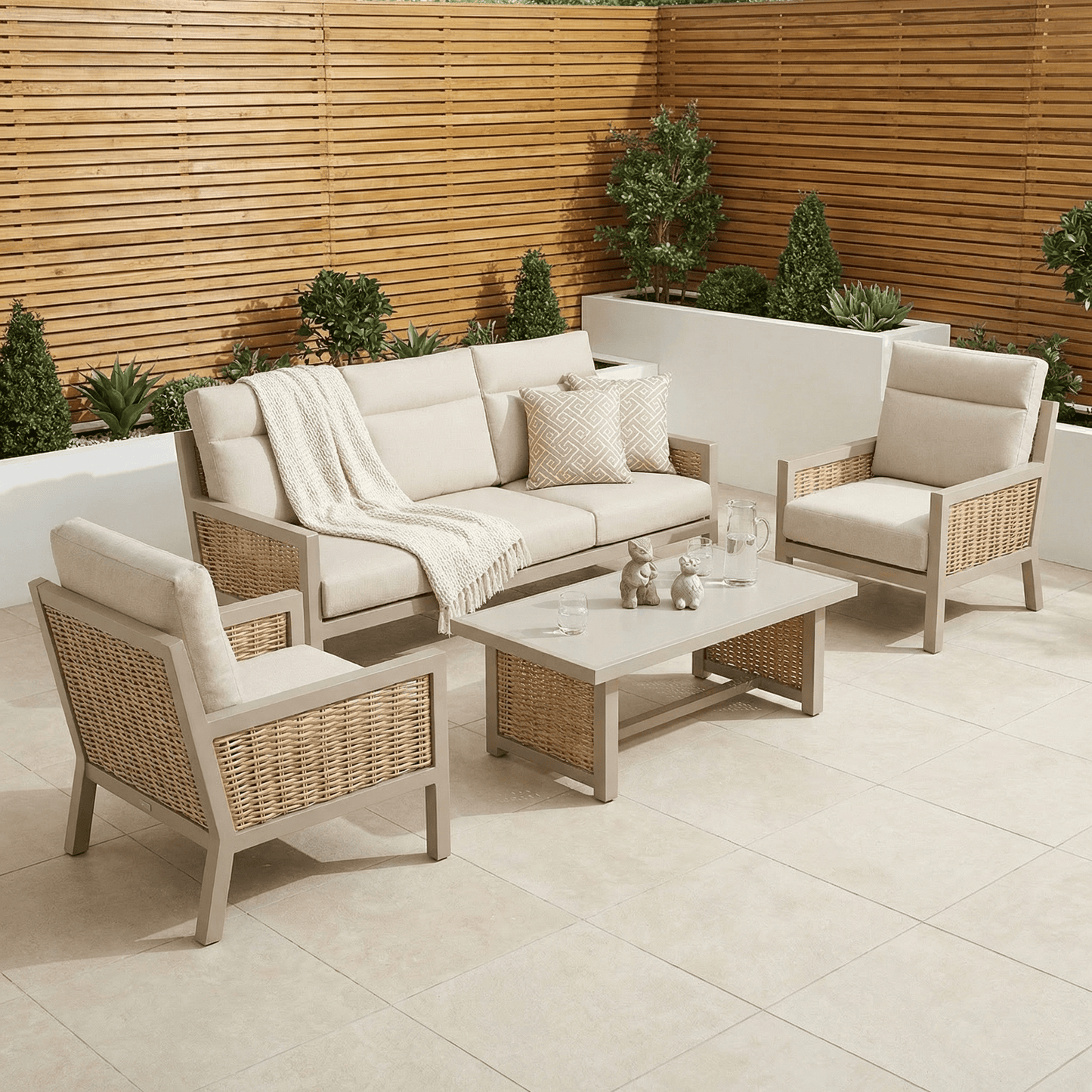 Gardening  -  Croftwood Lounge Set - Natural  -  60485964