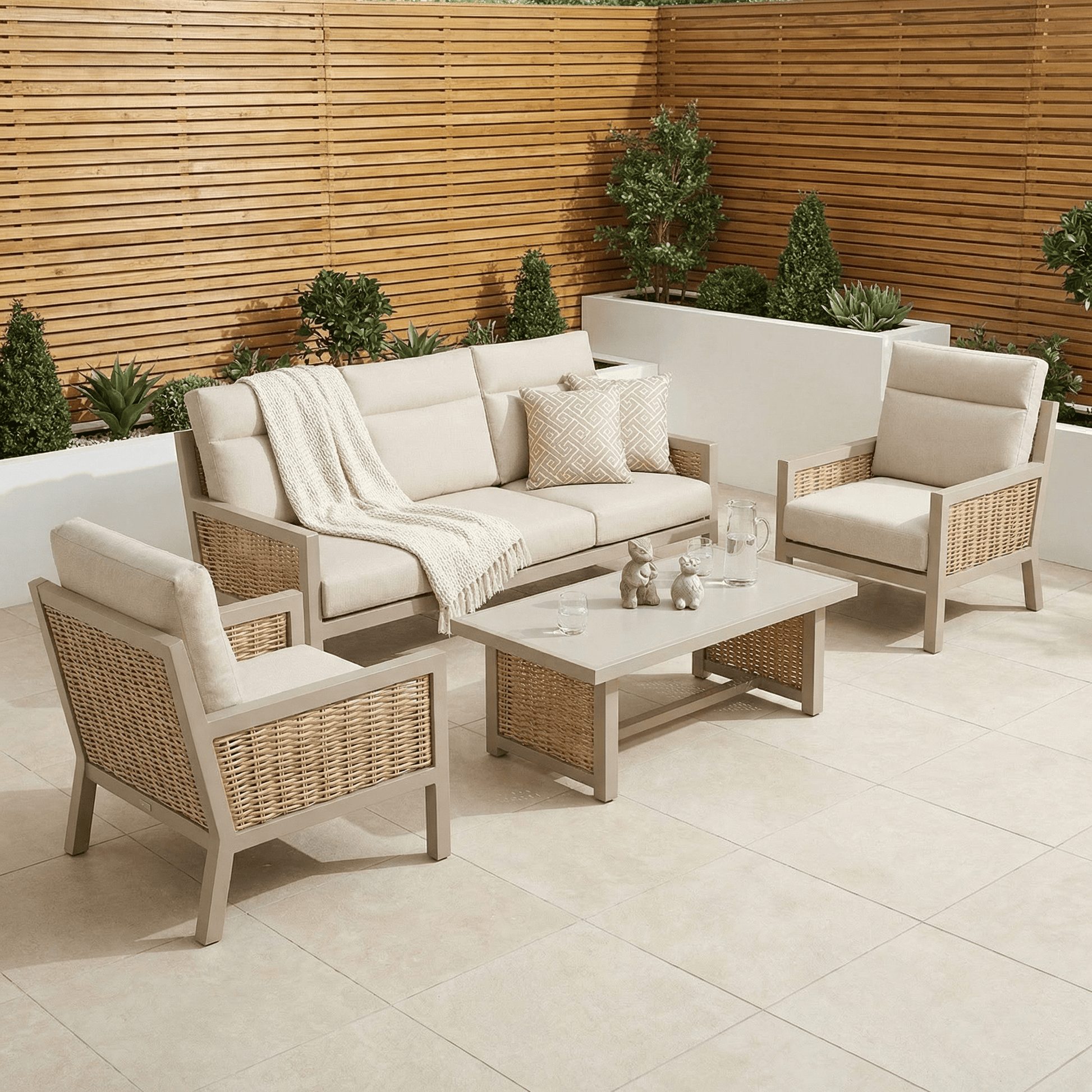 Gardening  -  Croftwood Lounge Set - Natural  -  60485964