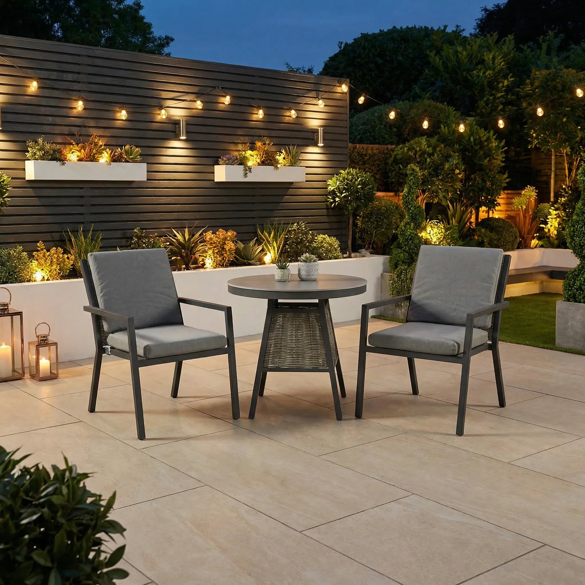 Gardening  -  New Ascot Bistro Set - Grey  -  60485969