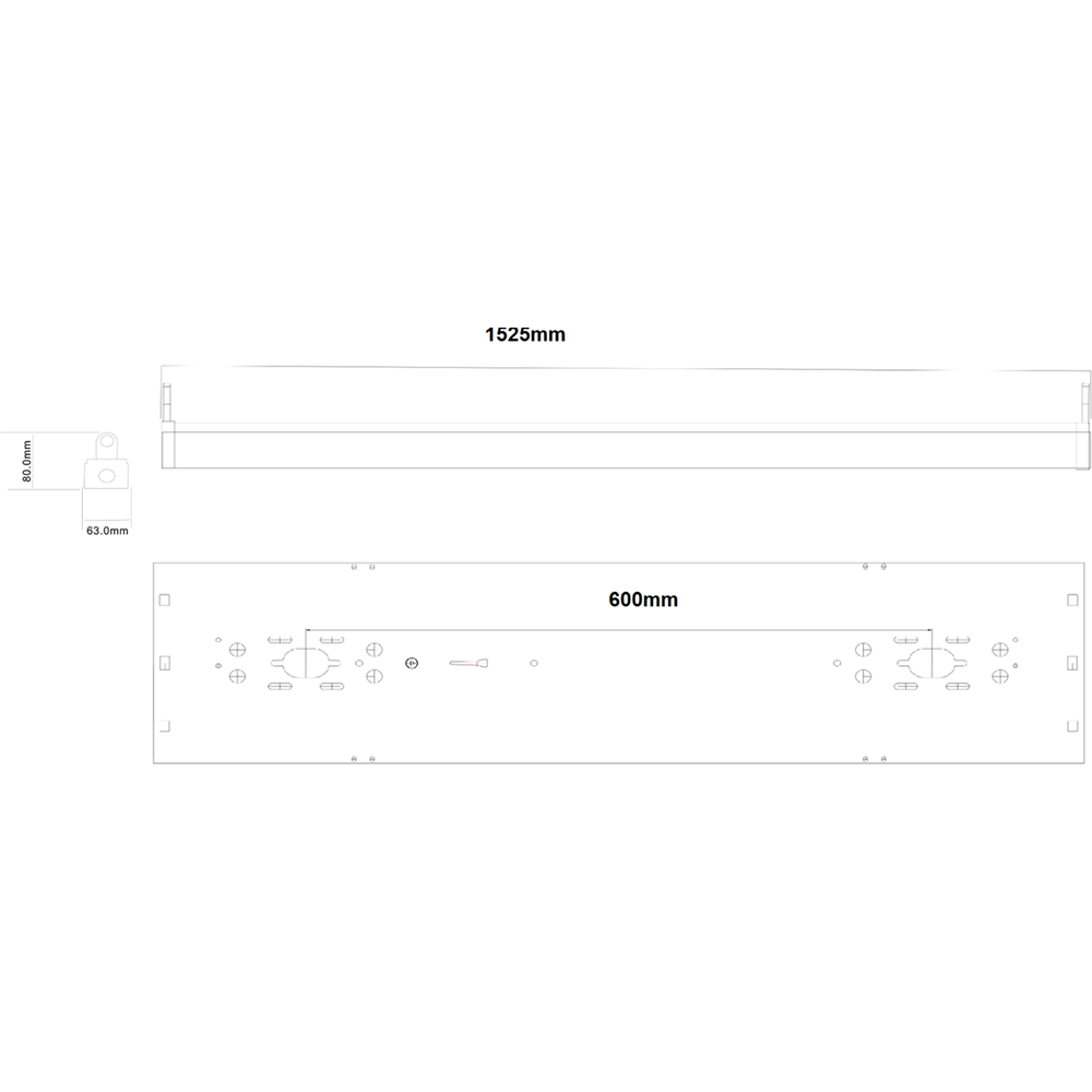 Lights  -  ML 230V T8 Single LED-Ready Batten Fitting 152.5cm - 4FT  -  60486071