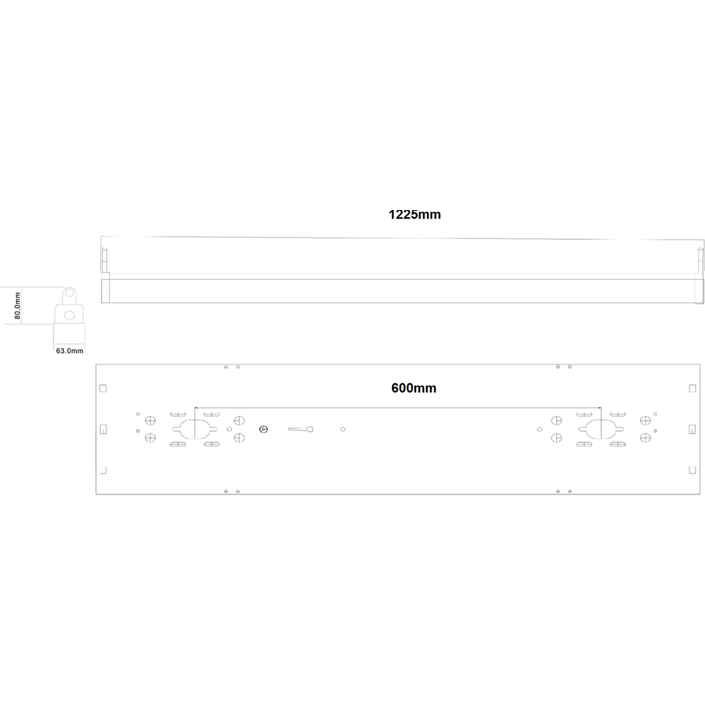 Lights  -  ML 230V T8 Single LED-Ready Batten Fitting 122.5cm - 4FT  -  60486072