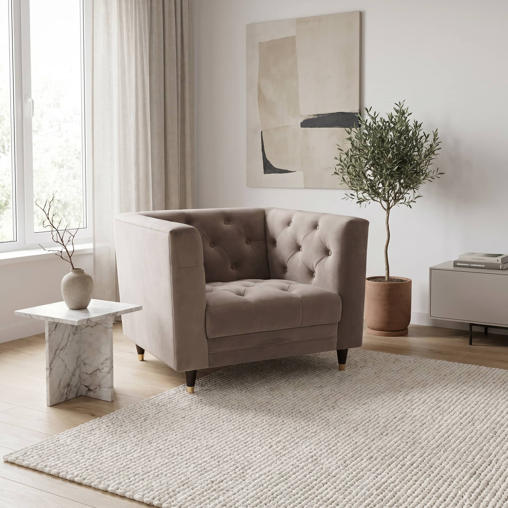 Furniture  -  Trieste Armchair - Taupe  -  60486313