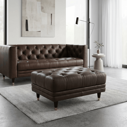 Furniture  -  Trieste Footstool - Cocoa  -  60486318