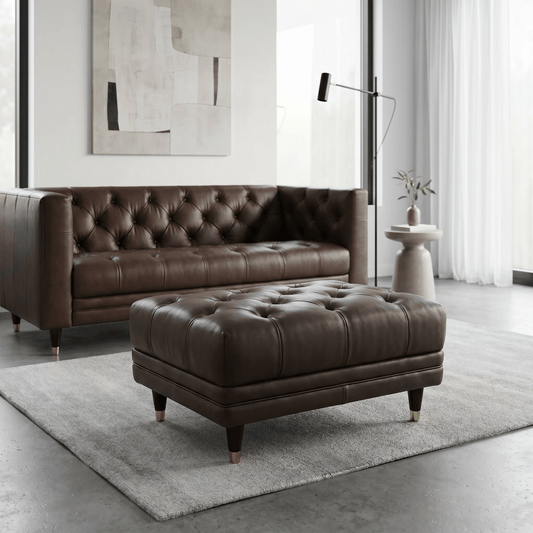 Furniture  -  Trieste Footstool - Cocoa  -  60486318
