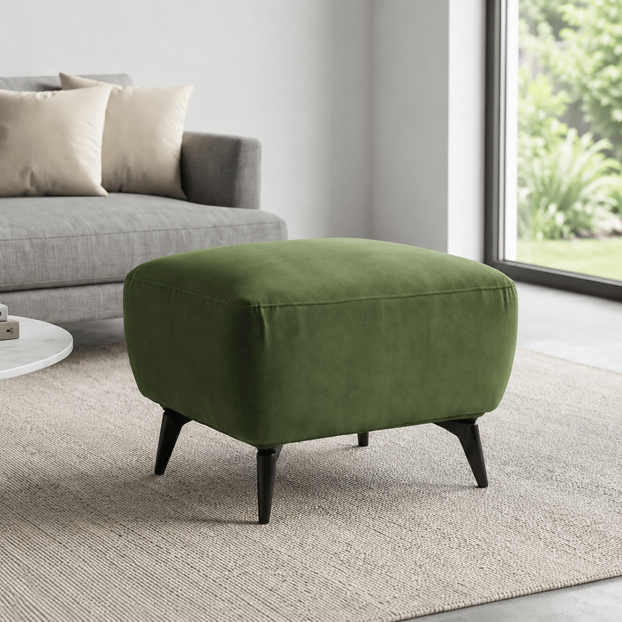 Furniture  -  Lecce Footstool - Emerald  -  60486322