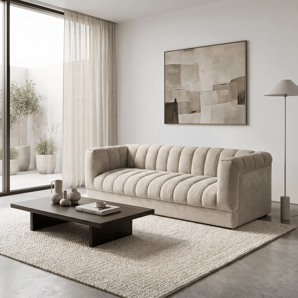 Furniture  -  Annecy 3 Seater Sofa - Shell  -  60486327