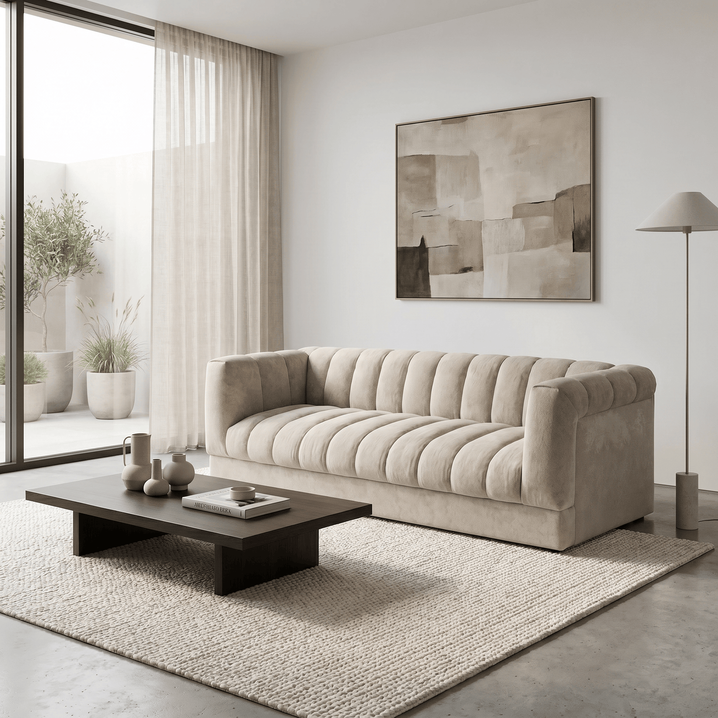 Furniture  -  Annecy 3 Seater Sofa - Shell  -  60486327