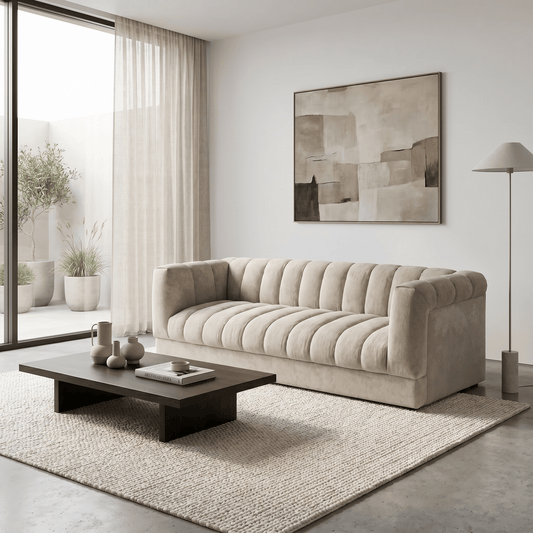 Furniture  -  Annecy 3 Seater Sofa - Shell  -  60486327