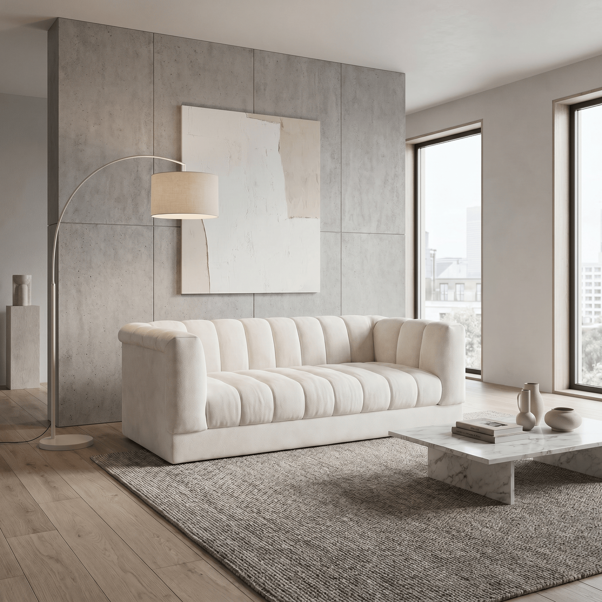 Furniture  -  Annecy 3 Seater Sofa - Pearl  -  60486331