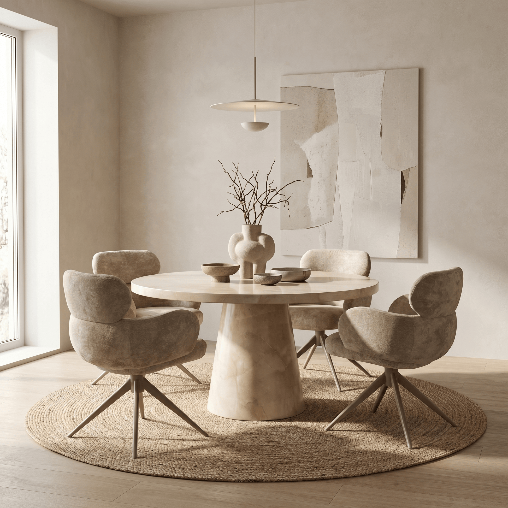 Furniture  -  Troy Round Dining Table & 4 Chairs  -  60486411