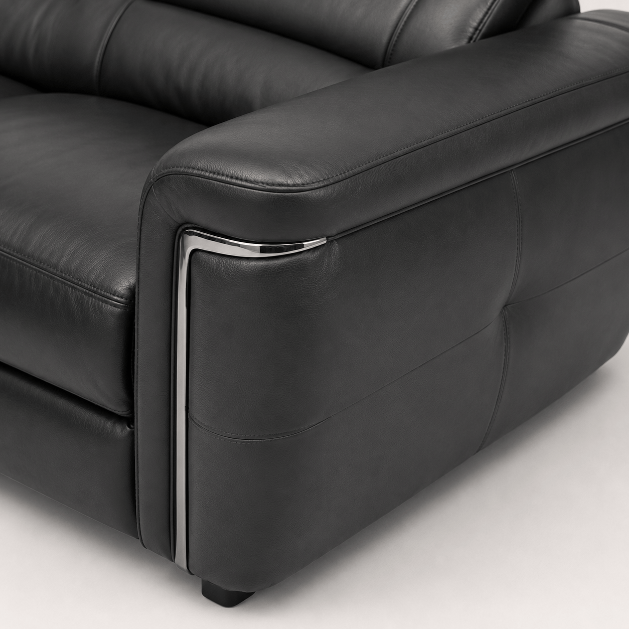 Furniture  -  Bowen Large Corner Sofa - Black  -  60486487