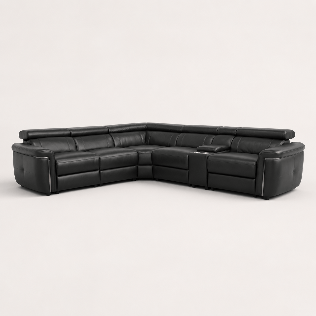 Furniture  -  Bowen Large Corner Sofa - Black  -  60486487