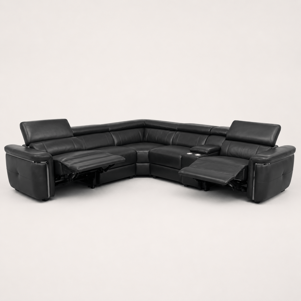 Furniture  -  Bowen Large Corner Sofa - Black  -  60486487