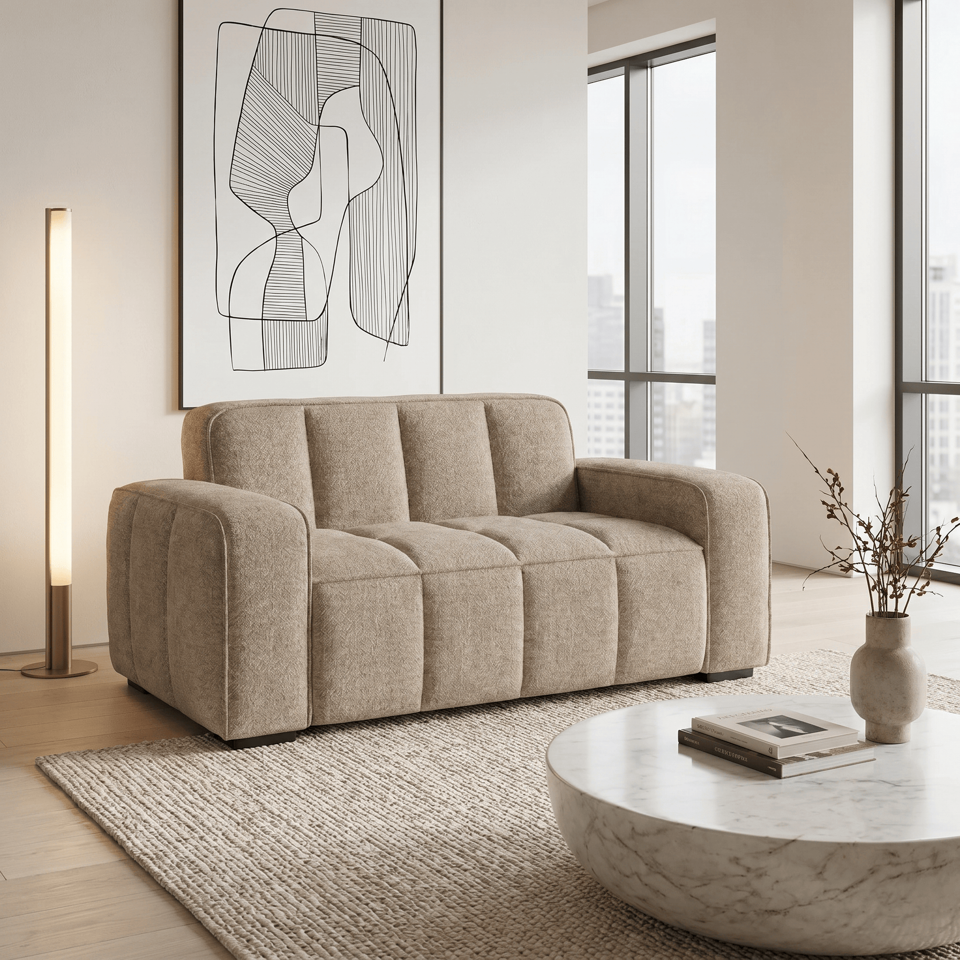 Furniture  -  Keira 2 Seater Sofa - Beige  -  60486491