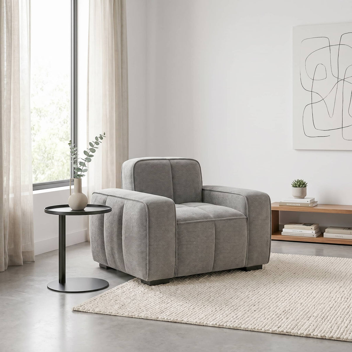 Furniture  -  Keira Armchair - Grey  -  60486495