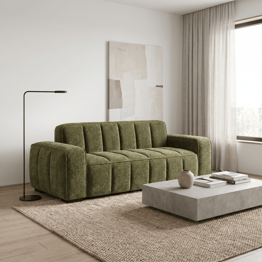 Furniture  -  Keira 3 Seater Sofa - Olive  -  60486496