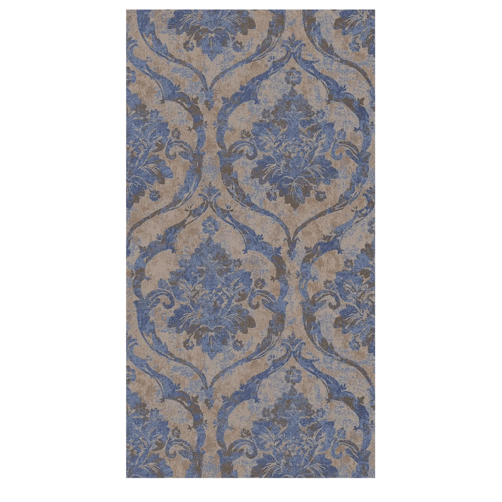 Wallpaper  -  A.S Creations Davide Maison Du Temps Damask Blue & Brown - 79019-1  -  60486545