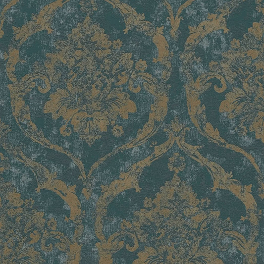 Sample  -  A.S Creations Davide Maison Du Temps Damask Green Sample - 79019-2  -  60487089
