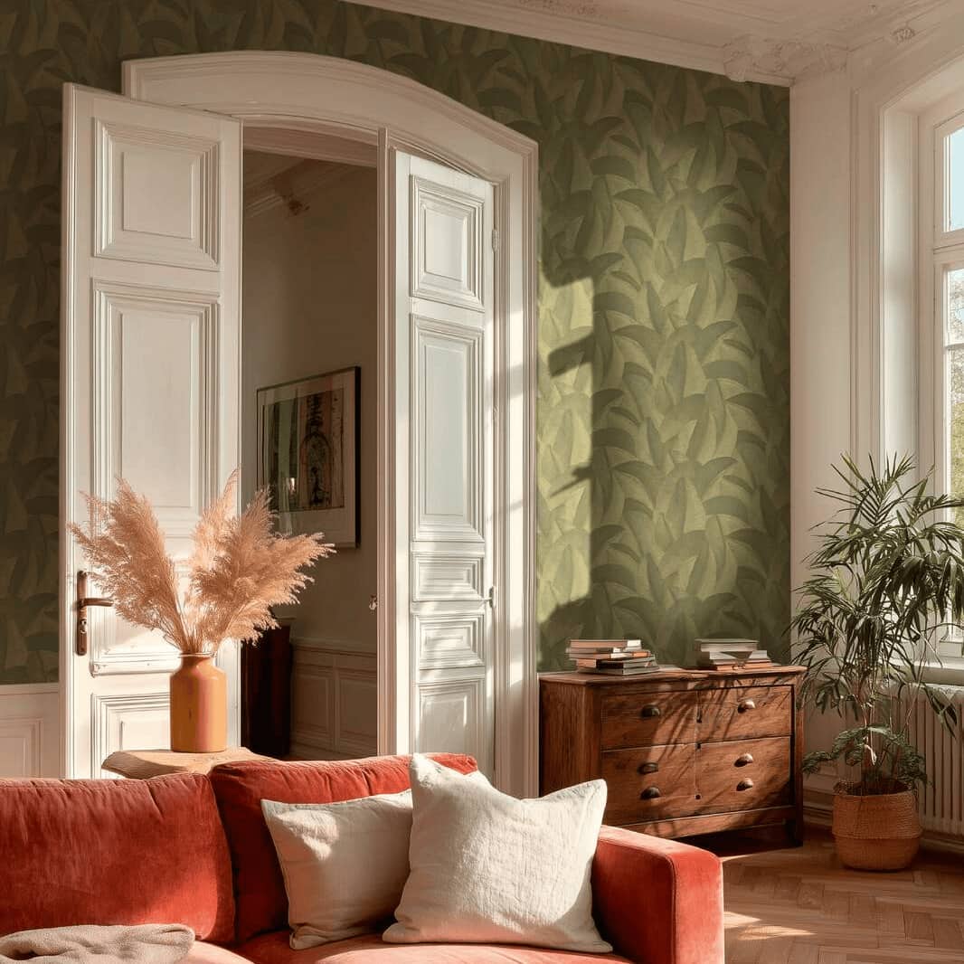 Wallpaper  -  A.S Creations Isabelle Gold Canopy Green - 79039-4  -  60486548