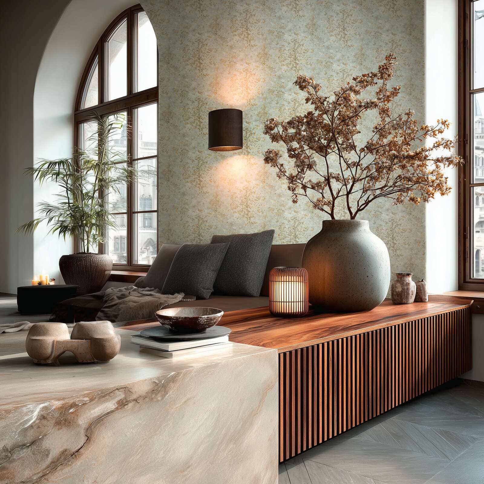 Wallpaper  -  A.S Creations Astrid Whispering Woods Green & Grey- 79200-1  -  60486549
