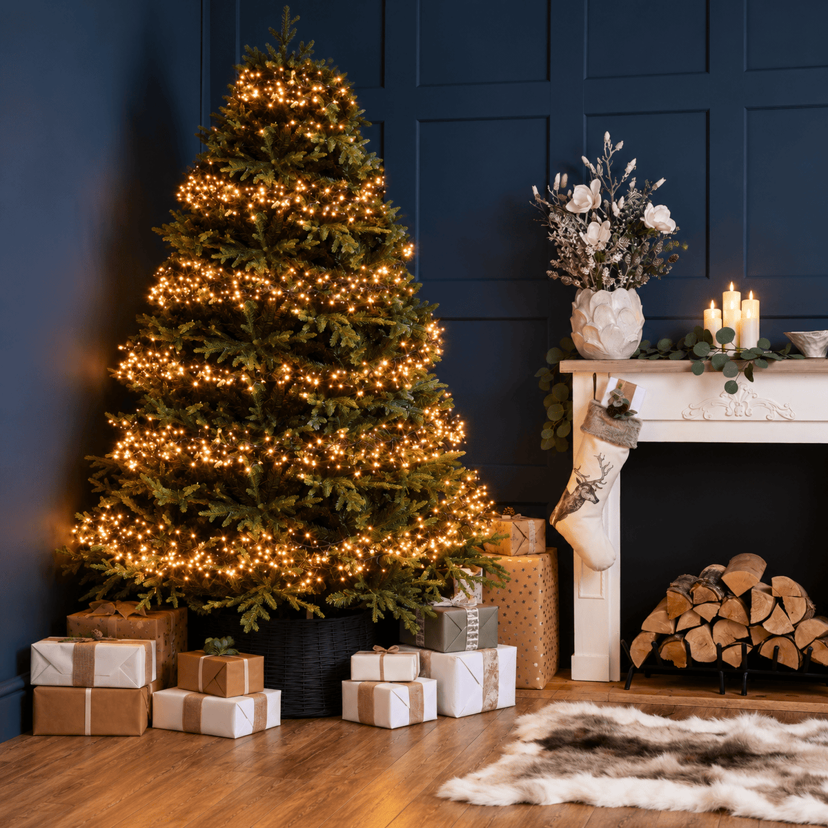 Christmas  -  3000 Multifunction Cluster Christmas Tree Lights - Warm White  -  60487842