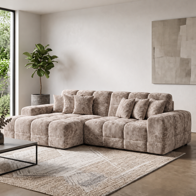 Maine LHF Corner Sofa - Mocha (Special Order)