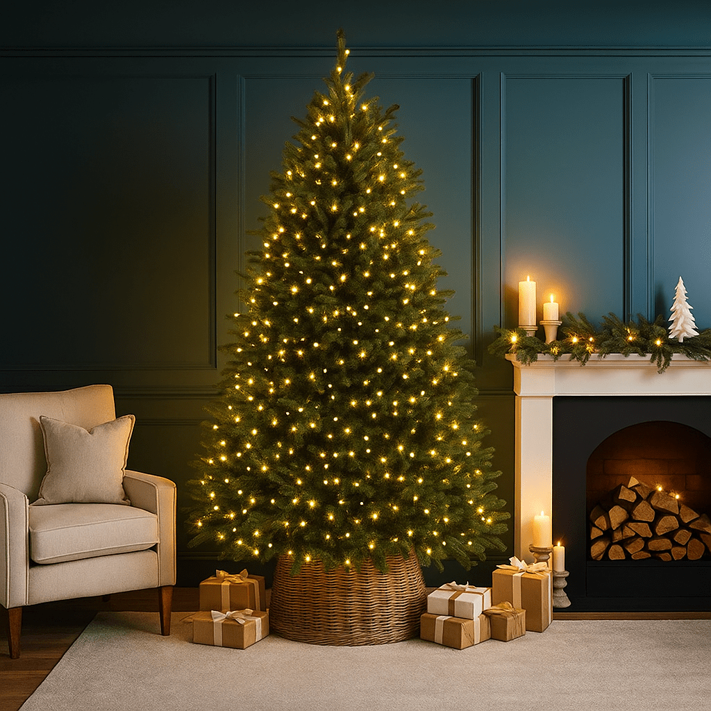 Christmas  -  2000 Compact Christmas Tree Lights - Warm White & Clear Cable  -  60487862