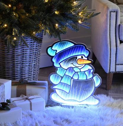 Christmas  -  Blue Infinity Snowman - 40cm  -  60487959