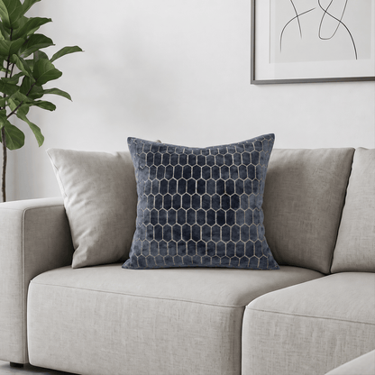 Homeware  -  Albie Velvet Honeycomb Cushion - 56cm  -  60487972