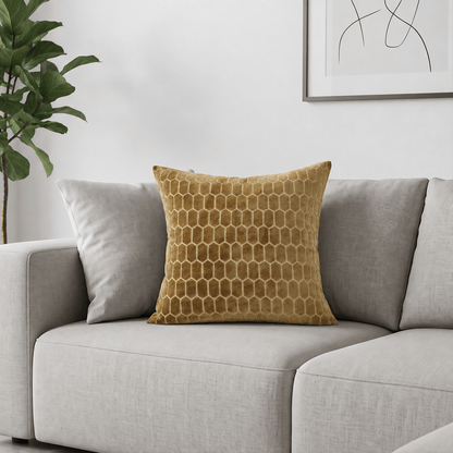 Homeware  -  Albie Velvet Honeycomb Cushion - 56cm  -  60487975