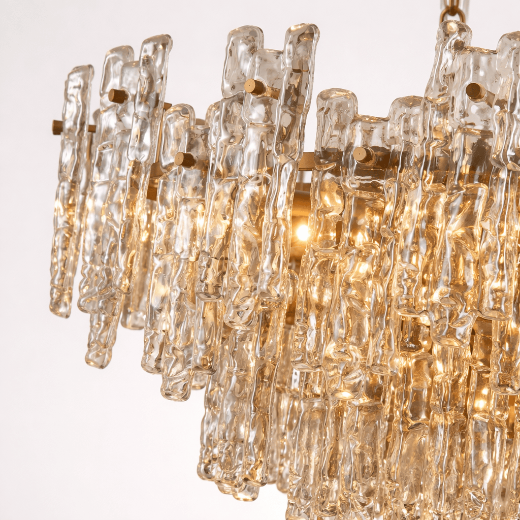 Lights  -  Nuremberg P005-16BR 16 light Crinkled Pendent Ceiling light - Bronze & Cognac Glass  -  60485734