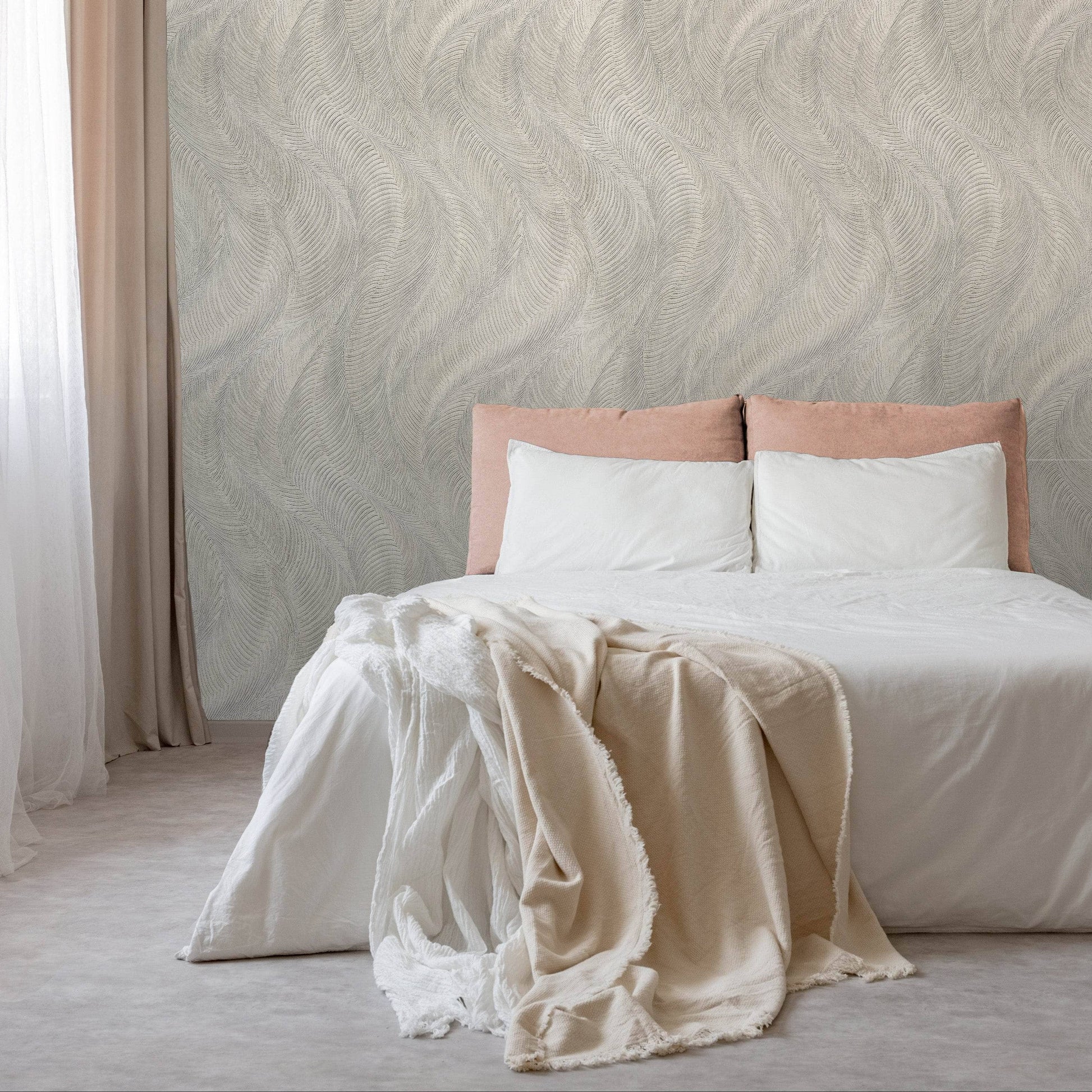 Wallpaper  -  Rasch Opulenza Wave Grey Wallpaper -  659634  -  60345263