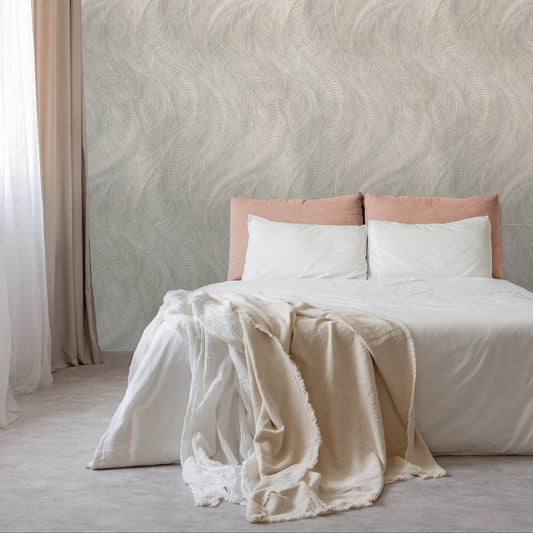 Wallpaper  -  Rasch Opulenza Wave Grey Wallpaper -  659634  -  60345263