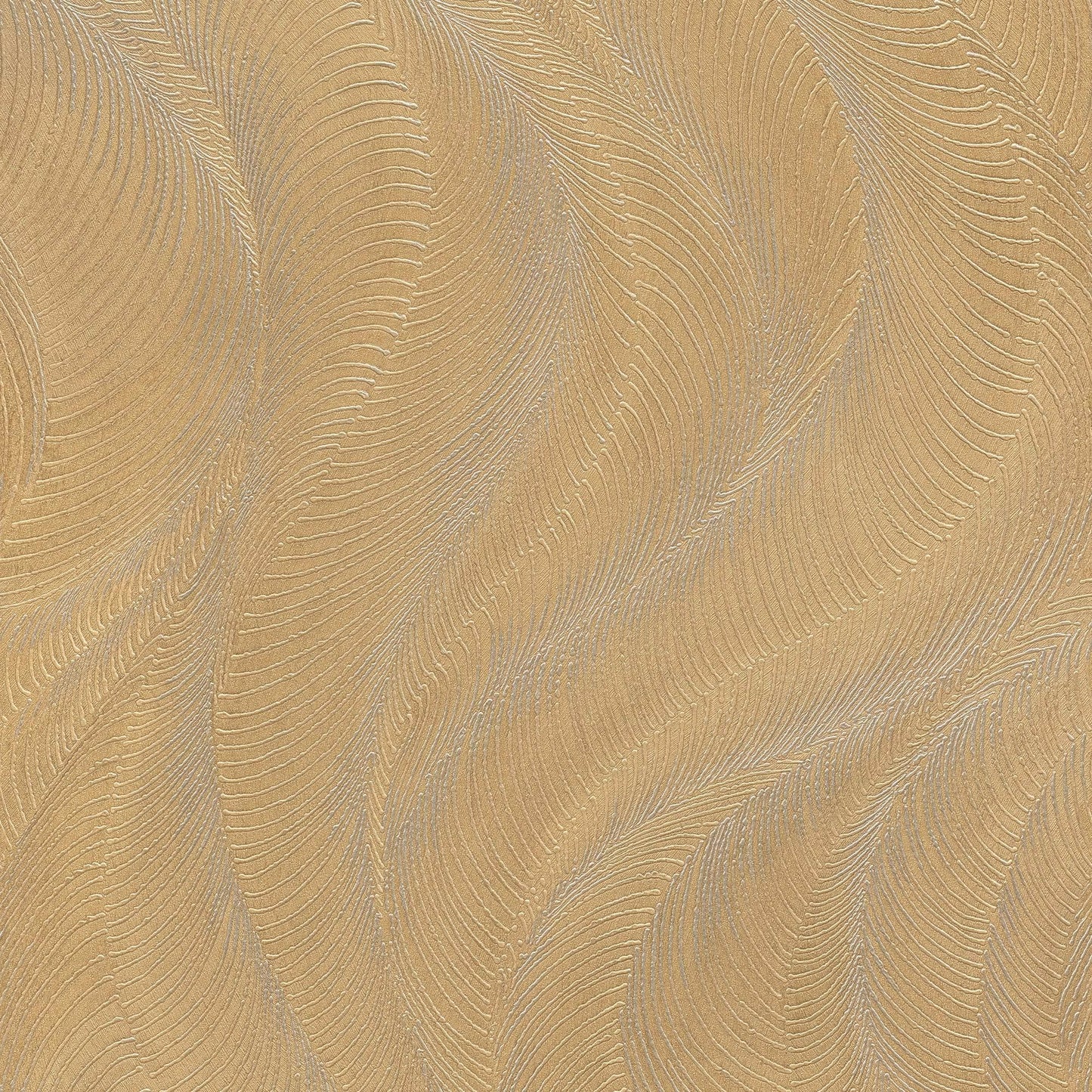 Wallpaper  -  Rasch B55 Opulenza Wave Gold Wallpaper - 659641  -  60345261